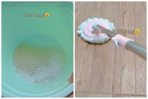 Tanpa direndam cairan pemutih pakaian, ini trik mencuci kain pel kusam cukup pakai 3 bahan dapur