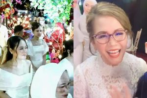 Potret 10 seleb di akad nikah Putri Isnari dan Abdul Aziz, Aulia DA tampil menawan pakai gaun putih