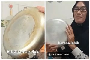 Cara emak-emak bersihkan kerak kuning di pantat teflon ini cepat dan ampuh tanpa bikin lecet
