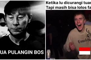 12 Potret lucu meme kocak Timnas Indonesia lolos perempat final Piala Asia, bikin ikut nyengir bahagia