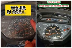 Tanpa dibongkar atau ganti baru, cara atasi noda retak di kaca speedometer motor pakai 1 bahan dapur