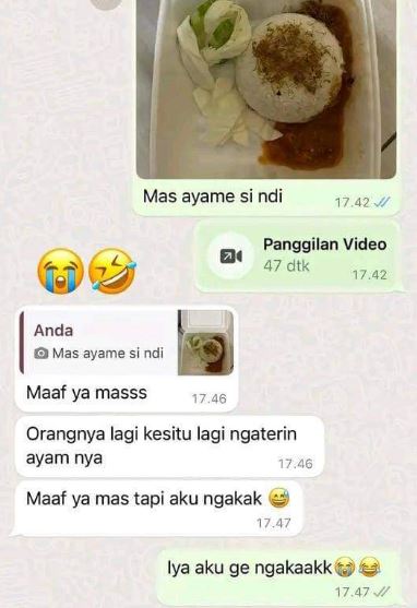 Hidup lagi lapar-laparnya, 11 chat lucu pesan makanan via online endingnya bikin ngelus perut pembeli