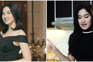 9 Potret dapur mungil Ochi Rosdiana yang banyak perabotan, tinggi kitchen setnya bikin salfok