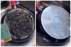 Tanpa sitrun, ini cara mudah bersihkan kerak gosong di pantat teflon cuma tambah 3 bahan dapur