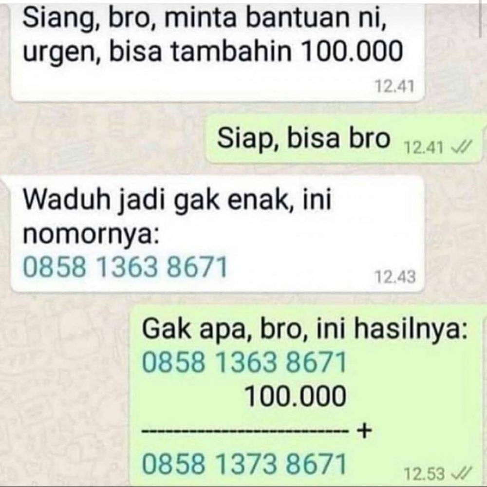 11 Chat kocak minta bantuan ini responsnya bikin geleng kepala, bacanya sambil kesel