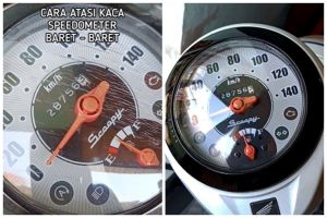 Tanpa digosok oli, ini trik hilangkan noda retak di kaca speedometer motor andalkan 1 bahan dapur