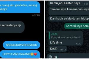 11 Chat lucu pasangan kelewat bucin ini romantis abis, usahanya bikin senyum tipis