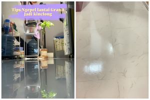 Tanpa diberi garam, ini trik mengepel lantai granit agar bersih dan kinclong cuma tambah 1 bahan dapur