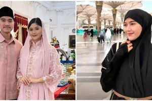 Akhirnya bisa umrah bersama Kaesang usai 5 kali tertunda, ini 6 momen Erina Gudono di Tanah Suci