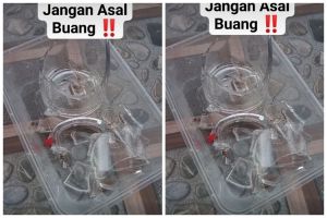 Tak perlu dibungkus plastik, emak-emak ini punya trik aman membuang pecahan gelas kaca ke tong sampah