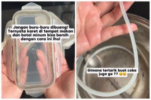 Tanpa disikat, ini cara bersihkan karet tempat makan agar kinclong lagi pakai 1 bahan dapur