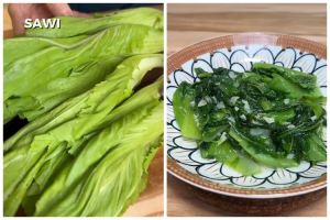 Trik mengurangi rasa pahit pada sayur sawi pahit, ampuh pakai 2 bumbu dapur ini