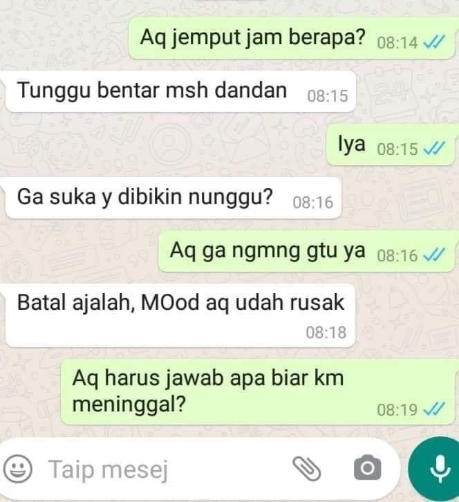 11 Chat lucu menghadapi pacar dengan tingkah konyol ini bikin kesal maksimal, pengen putus tapi sayang