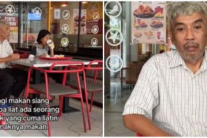 Bapak ini rela nggak makan dan cuma pesan satu porsi buat anaknya, cerita dibaliknya nyesek abis