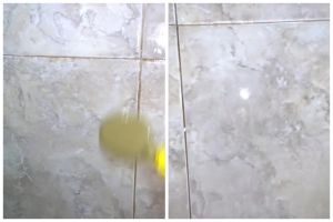 Tak perlu diberi sitrun, ini cara bersihkan kerak kuning di keramik kamar mandi ditambah 1 bahan dapur