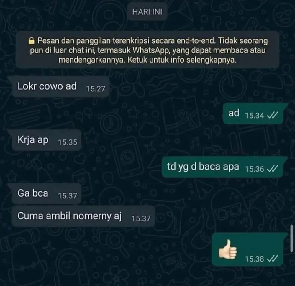 11 Chat lucu orang nyari kerja tapi nggak niat ini menguras kesabaran HRD, untung tidak baku hantam