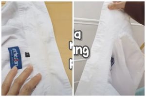 Tak perlu disikat, ini trik hilangkan noda kuning di kerah baju putih pakai tambahan 2 bahan dapur