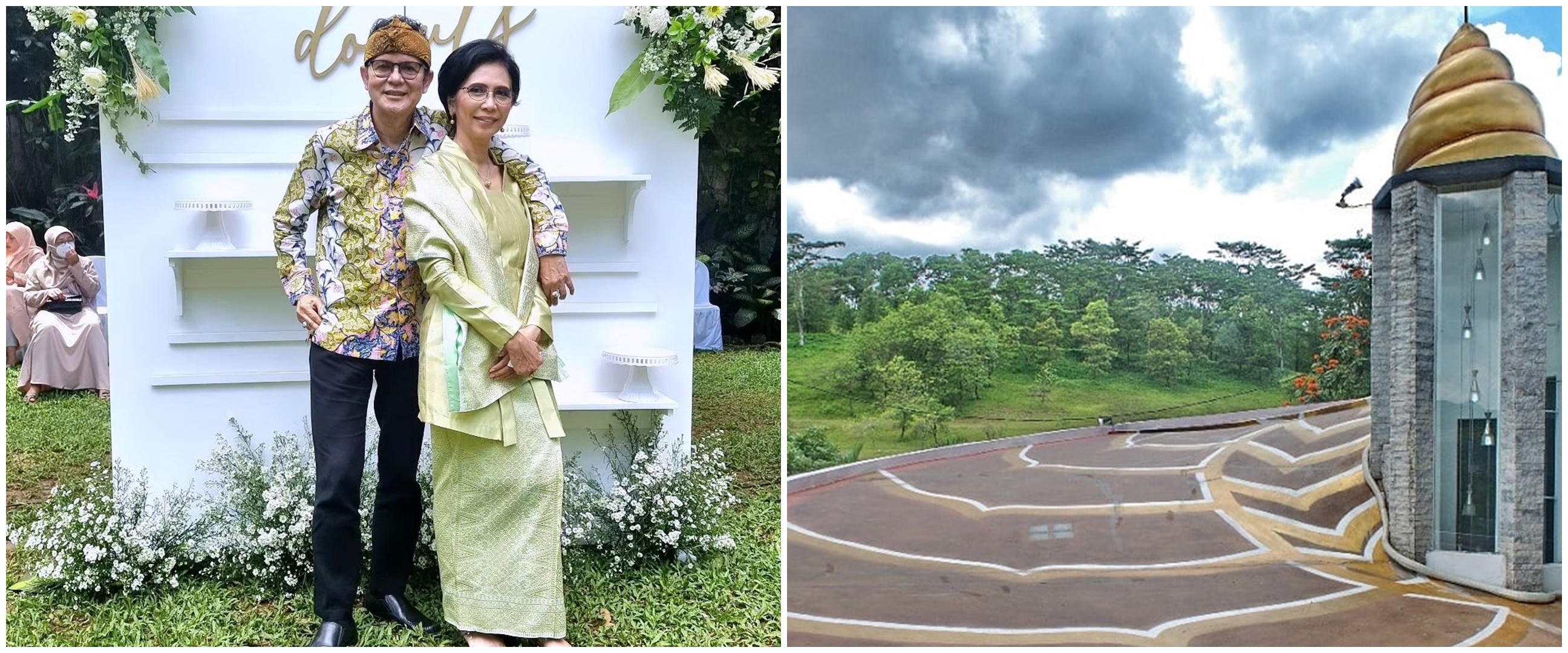 Rumah terinspirasi dari keong, ini 9 potret dapur dr. Boyke dibuat melengkung nyambung mini bar