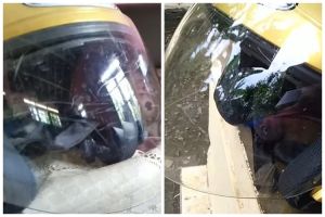 Bukan diusap pakai sampo, ini trik bersihkan kaca helm kusam jadi kinclong lagi andalkan 1 bahan dapur