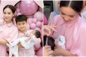 Mata berkaca-kaca tahan tangis, 11 momen Raffi Ahmad-Nagita Slavina gelar akikah Lily ini penuh haru