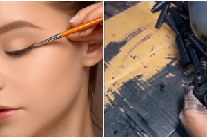 10 Potret pembuatan eyeliner ini bikin ngelus dada, tempat olahannya bak bengkel motor