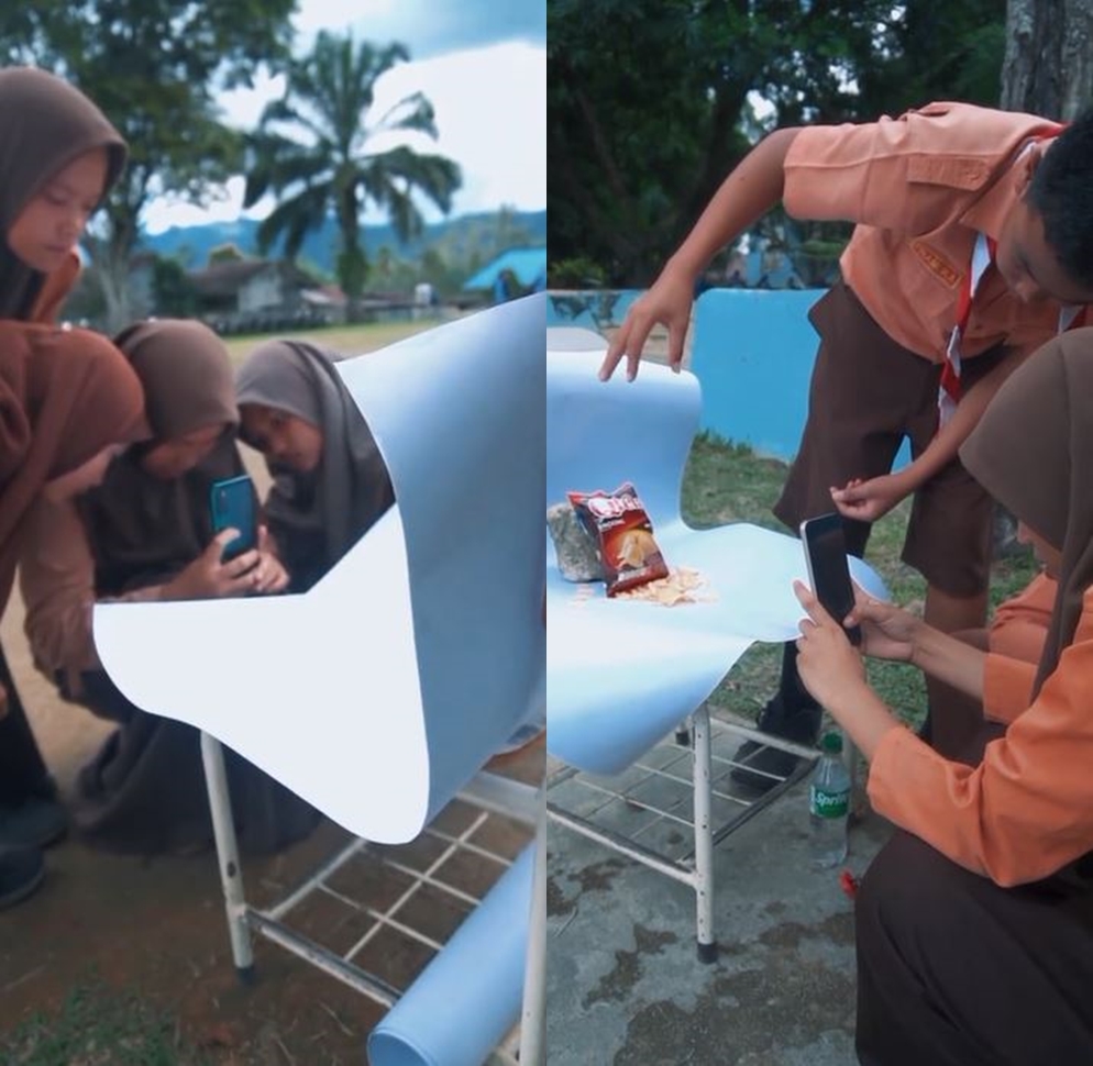Modal HP kentang, 9 potret hasil foto produk siswa ini hasilnya sebelas dua belas kayak iklan di TV