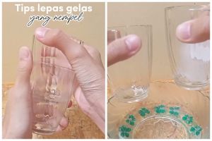 Tanpa ditarik sekuat tenaga, ini trik lepaskan dua gelas menempel agar tak pecah pakai 1 bahan minuman