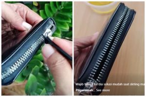Bukan digosok lilin, begini cara perbaiki resleting dompet yang macet pakai 1 bahan dapur