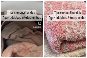 Tanpa repot disikat, ini trik mencuci handuk bau apek jadi wangi lagi cuma tambah 1 bahan dapur