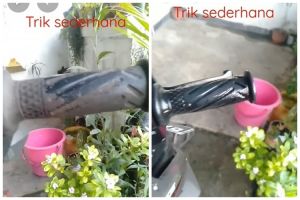 Tanpa dicampur garam, ini cara bersihkan kerak membandel di karet stang motor cuma pakai 1 bahan dapur