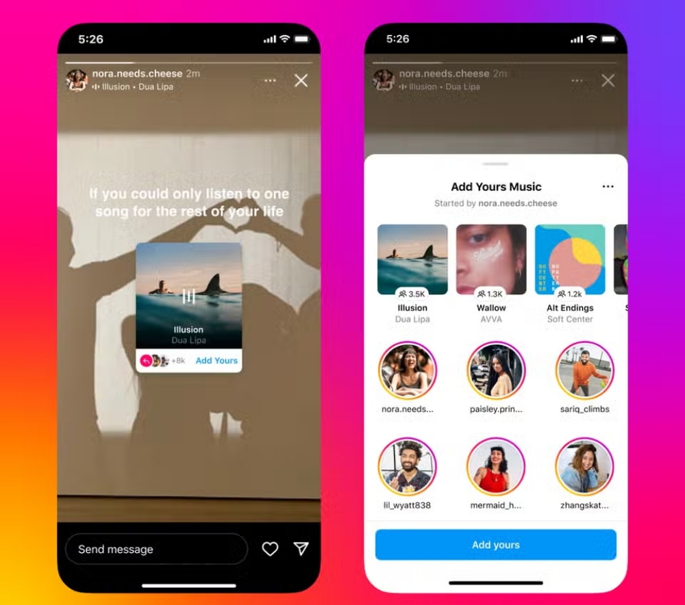 Kini kamu bisa membagikan lagu favorit di Instagram hanya dengan menggunakan stiker baru