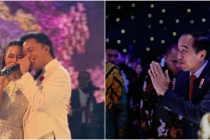 7 Potret Presiden Jokowi dan Iriana hadiri resepsi nikah, jadi momen tak bisa dilupakan Rizky Febian