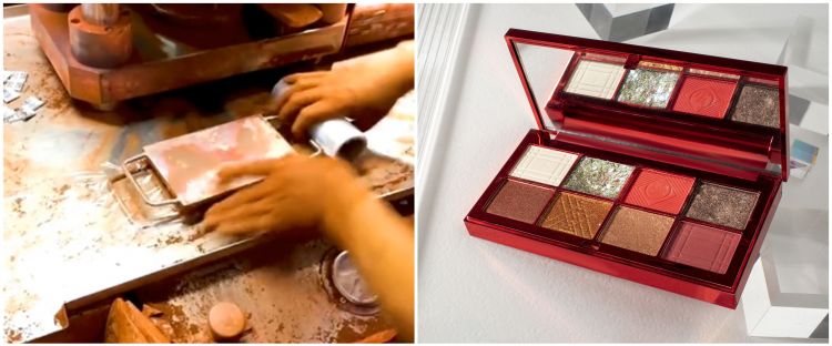 Disangka cetak batu bata, 7 proses pembuatan pallete eyeshadow ini bikin beauty enthusiast nangis