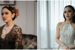 10 Potret penampilan Mahalini dari lamaran hingga wedding party, gaun halterneck sukses tuai atensi