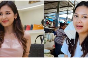 Tak gengsi ke pasar, 9 potret Indah Permatasari saat belanja ini sederhana cuma pakai sandal jepit
