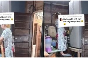 Dicibir kulkas elit rumah barang rongsokan, 9 potret dapur hunian kayu ini penataannya bikin salfok