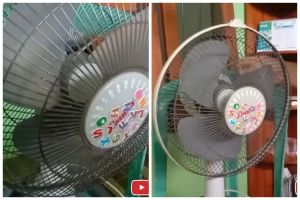 Tanpa dibongkar, trik bapak-bapak bersihkan debu di kipas angin ini praktis cuma pakai 2 bahan dapur