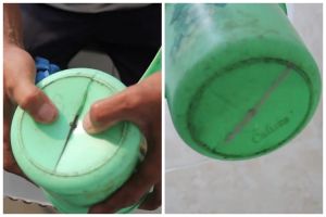 Bukan dilakban, bapak-bapak ini punya trik menambal gayung bocor dan pecah pakai 1 bahan dapur