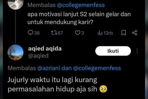 11 Jawaban kocak netizen X saat ditanya motivasi lanjut S2 ini nggak niat abis, bikin menghela napas
