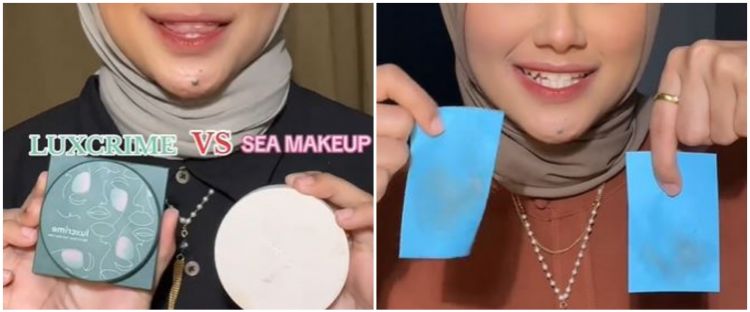 Uji tes ketahanan 2 bedak two way cake harga di bawah Rp 70 ribuan, cegah wajah berminyak seharian