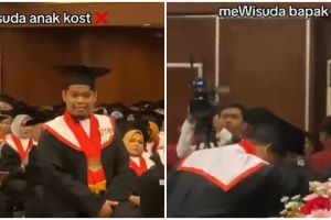 5 Momen bapak kos diwisuda anak kosnya sendiri ini bikin heran, warganet: bimbingan auto gampang