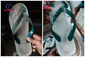 Tanpa digosok pemutih, ini cara bersihkan sandal jepit butut dekil agar kinclong tambah 2 bahan dapur