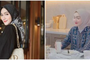 Bangun rumah baru pasca cerai, ini 10 potret dapur mewah Melody Prima viewnya langsung kolam renang