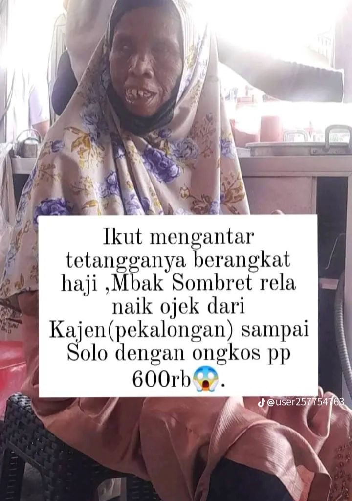 Rela antar tetangga pergi haji naik ojek dengan ongkos Rp 600 ribu, kisah Mbah Sombret bikin haru