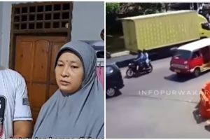 Viral pemotor jatuh terlindas truk saat distop polisi di Purwakarta, ortu korban justru minta maaf