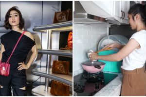 11 Potret dapur Febby Rastanty didesain ala American Classic, meja makannya minimalis