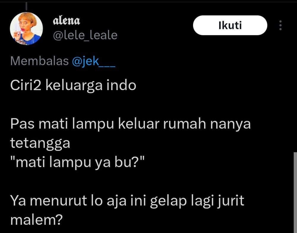 11 Jawaban kocak warga X saat ditanya ciri-ciri keluarga di Indonesia ini relate abis, bikin nyengir