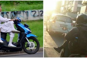 11 Kelakuan kocak saat berkendara ini kelewat santai, ada aja idenya