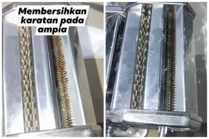 Tanpa dibongkar, cara hilangkan karat di ampia gilingan mi ini cuma andalkan 1 bahan dapur