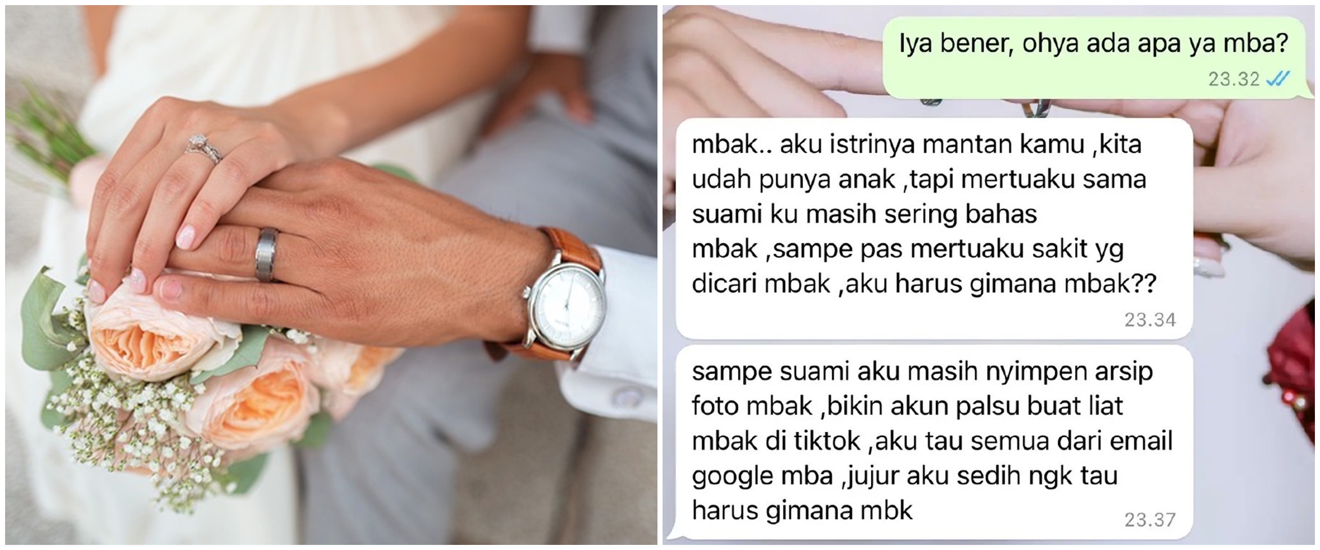 Istri curhat ke mantan pacar suami lantaran mertua dan suaminya tak bisa move on, kisahnya bikin pilu